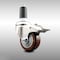 Service Caster 3 Inch 316SS Maroon Poly Swivel 1-3/8 Inch Expanding Stem Caster Lock Brake SCC SCC-SS316TTLEX20S314-PPUB-MRN-138 - alternate 1
